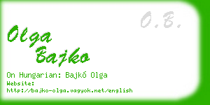 olga bajko business card